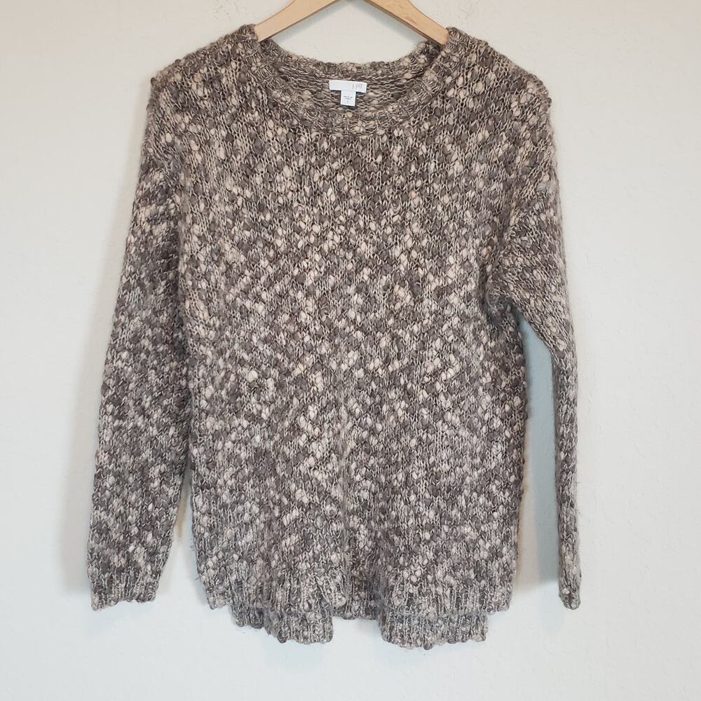 J Jill Popcorn Knit Wool Blend Sweater Women's Small Cozy Winter Cabin